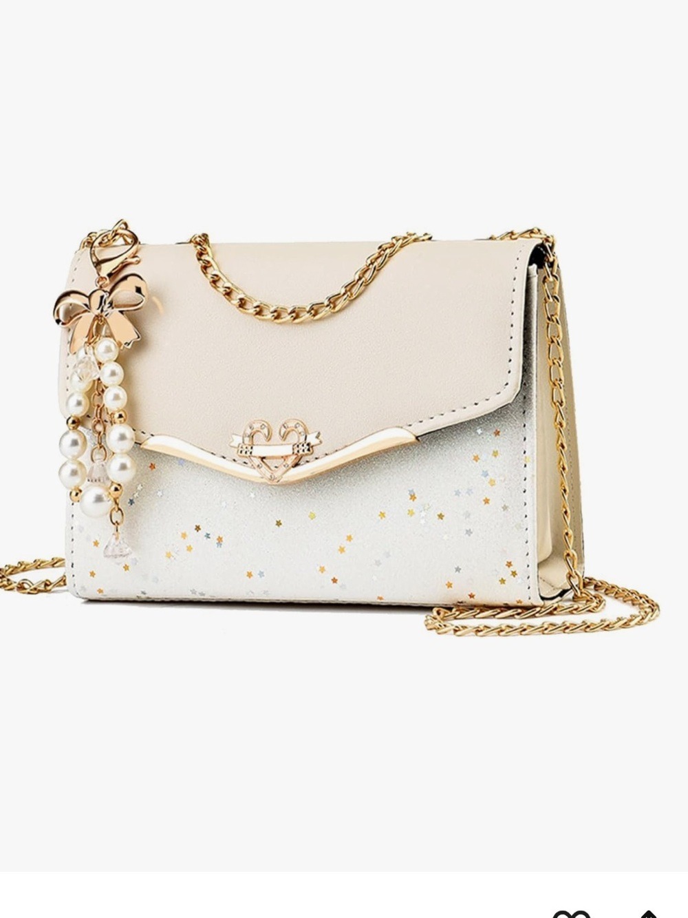 Elegant Shoulder Bag for Women - PU Leather Handbag with Sequin Crossbody